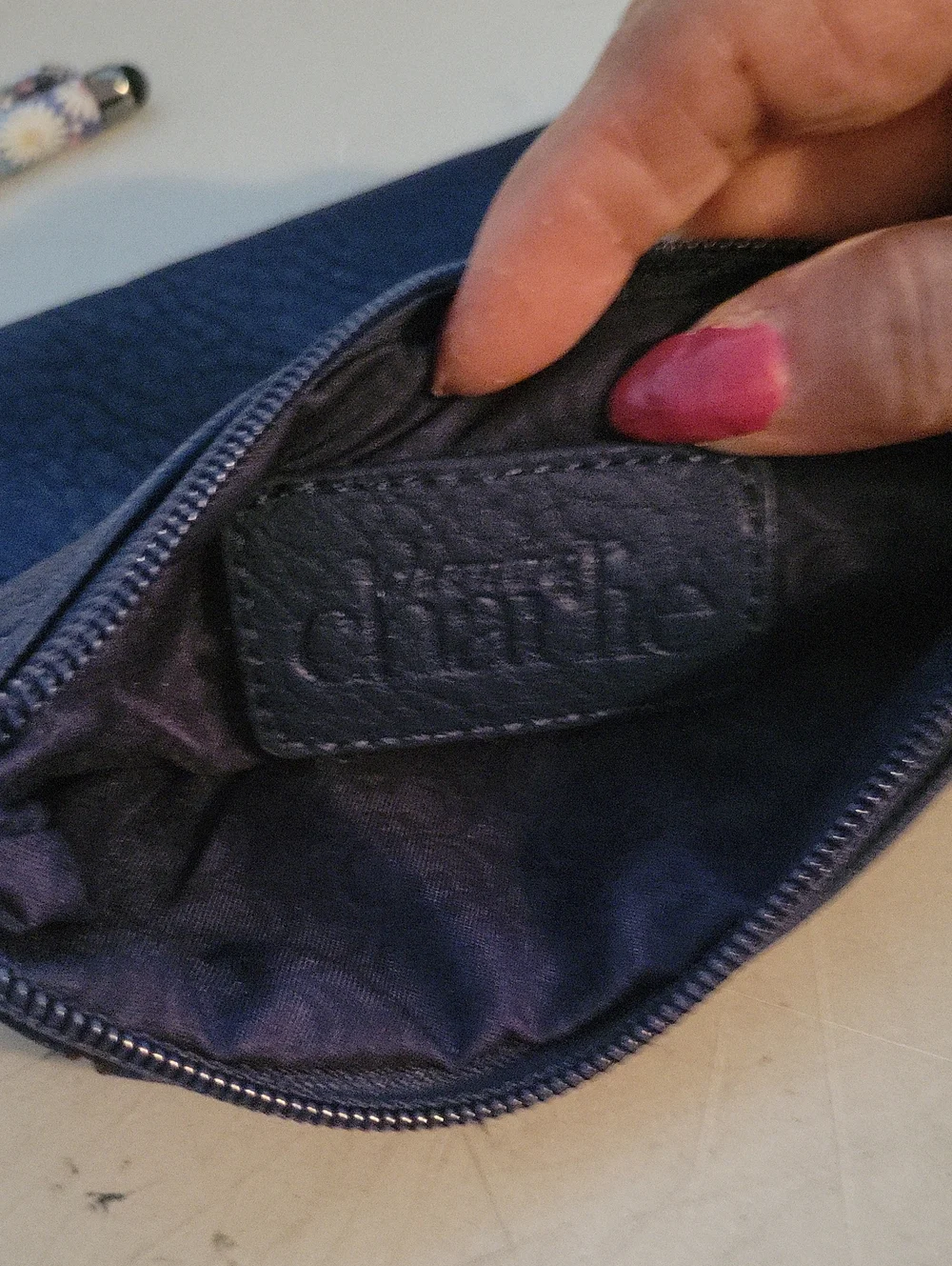 CharmingCharlie~ navy blue clutch